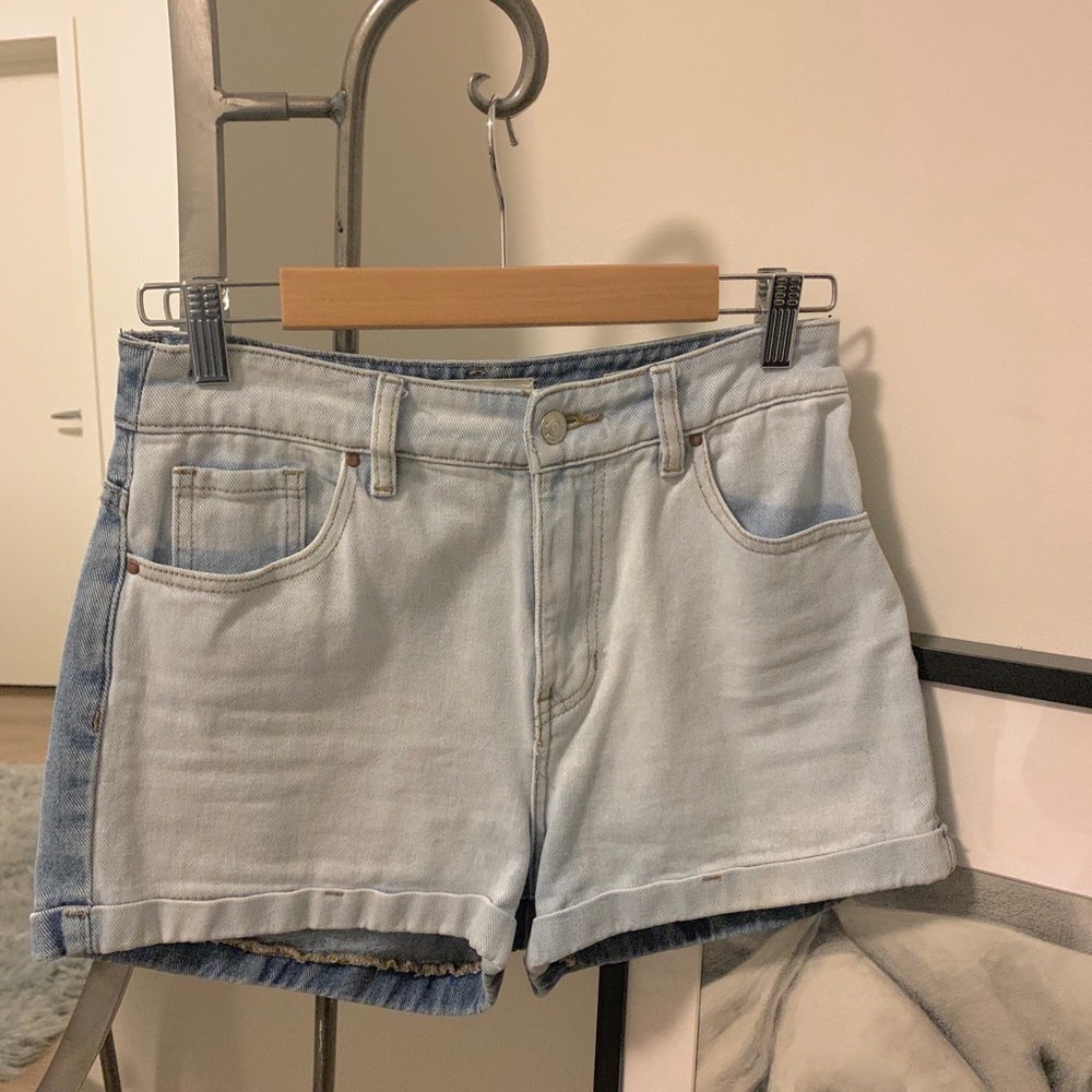 Two Toned Jean Shorts